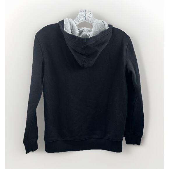 Champion Youth Hoodie Medium (10/12) Black Pullover Fleece Logo Sweatshirt - Picture 2 of 6